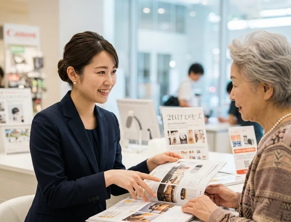 ギフトサロンの接客スタッフ