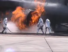 防災訓練センターでの訓練風景